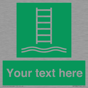 Custom sign safe condition Embarkation ladder